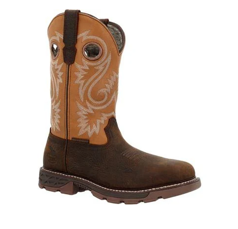 Carbo-Tec FLX 11" Waterproof Pull On Workboot - Brown/Orange