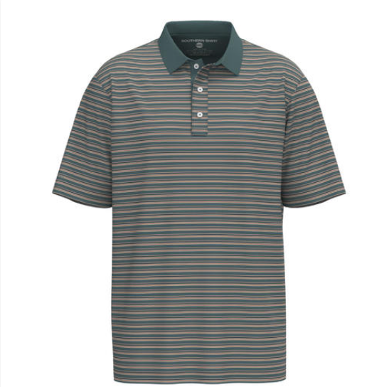 Somerset Stripe Polo - Blue Forest