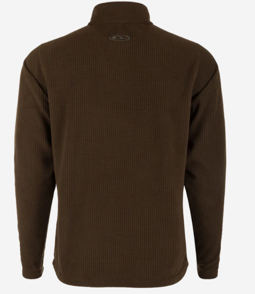 Fall River Grid Fleece Half-Zip Pullover - Dark Brown