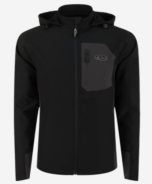 Rain Brake Lightweight Solid Softshell Jacket - Caviar Black