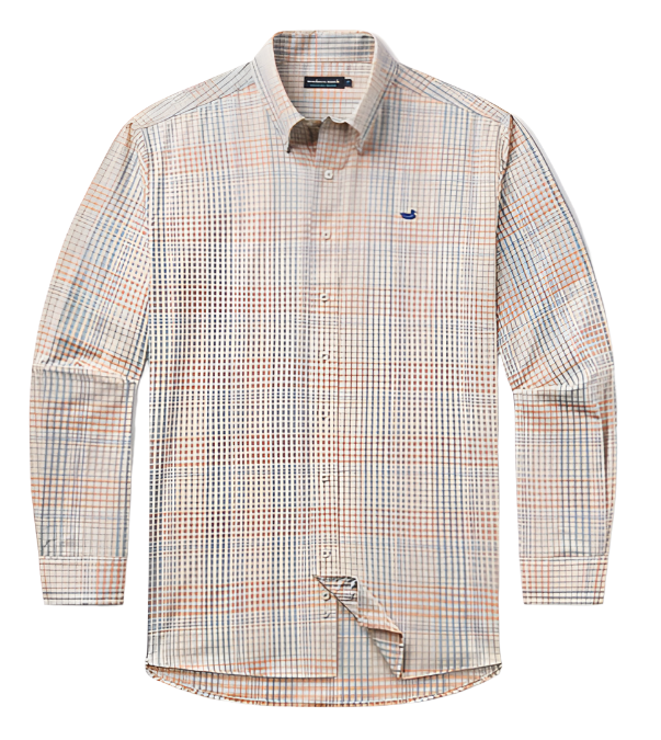 Edgefield Windowpane Dress Shirt - Burnt Taupe & Sage