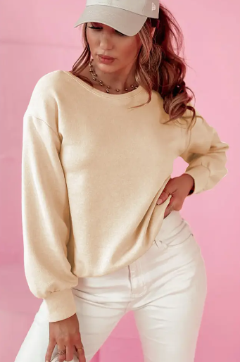 Caston Bowknot Sweatshirt - Apricot