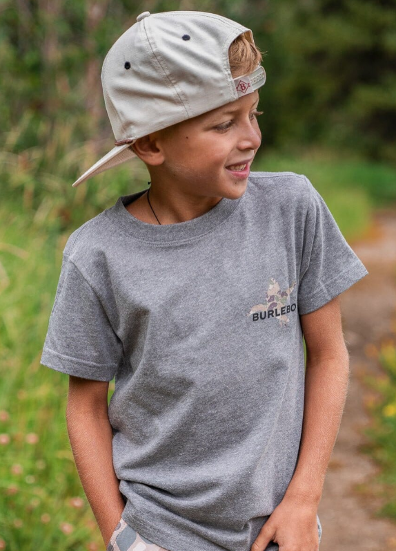 Youth Tee - Pintail Diving Duck - SS - Dark Heather Grey