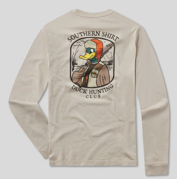 Duck Hunting Long Sleeve Tee - Taupe