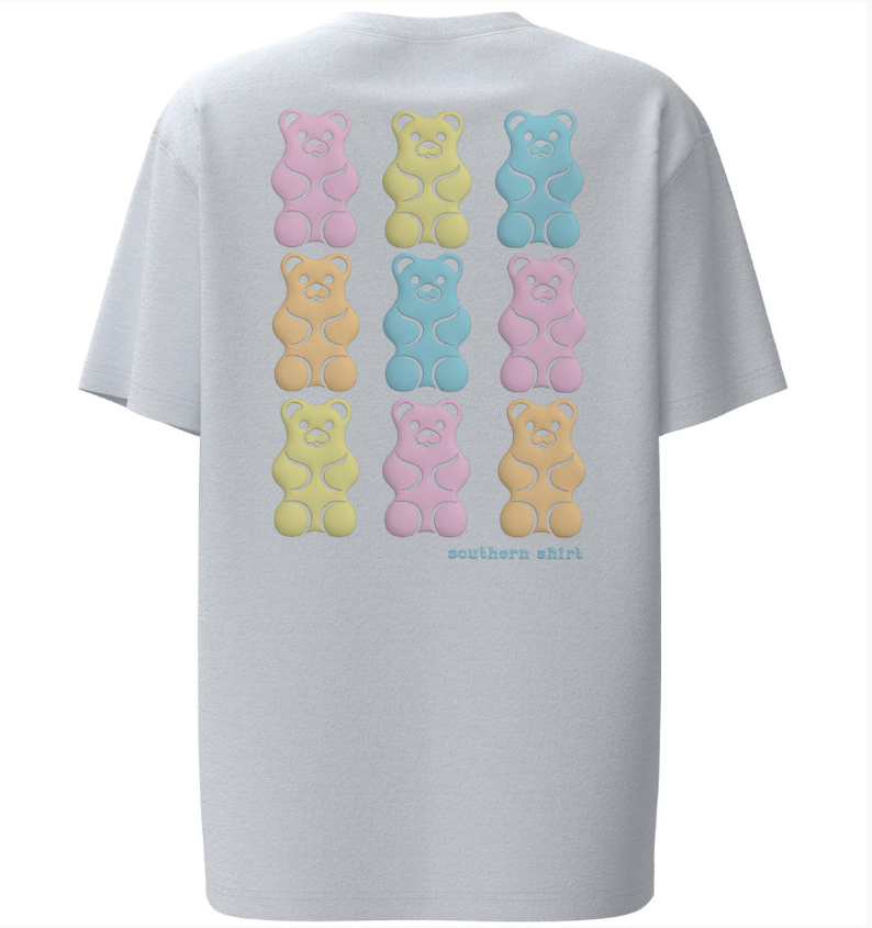 Beary Sweet Puff Print Tee - Bright White