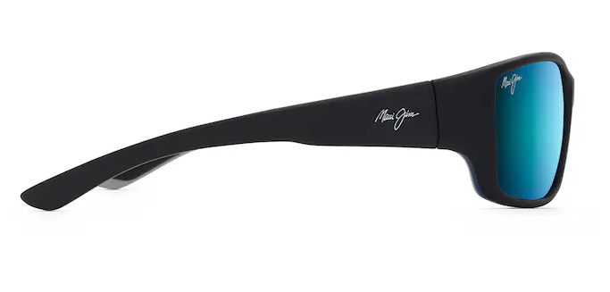 Local Kine Polarized - Soft Black w/ Blue Hawaii Lenses