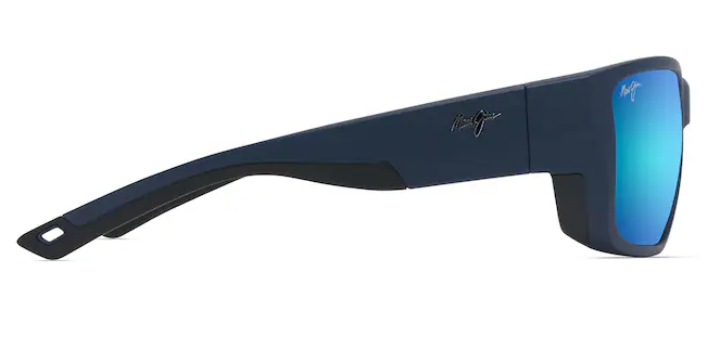 Amberjack Polarized - Matte Dark Navy & Black Rubber w/ Blue Hawaii