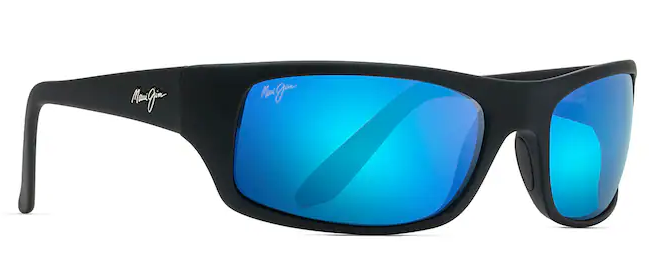 Peahi Polarized - Black Matte Rubber w/ Blue Hawaii
