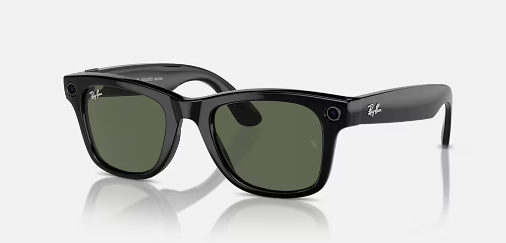 Meta Wayfarer Shiny Black G15 Green