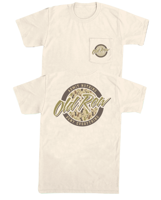 Deer Camo Circle Logo Pocket Tee - Ivory