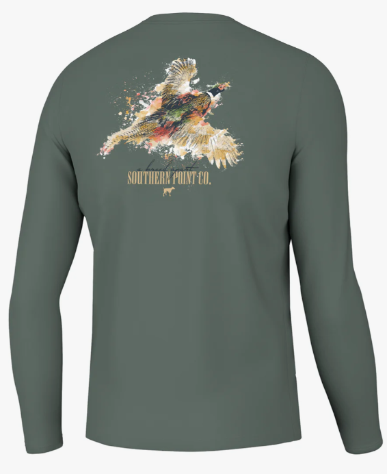 Splatter Series Pheasent LS Tee - Sycamore