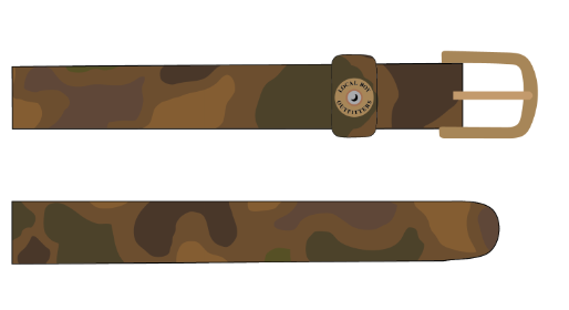 Printed Camo Leather Belt