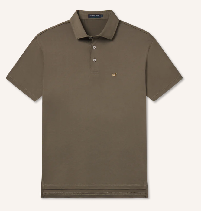 Bermuda Performance Polo Wellington Stripe - Dark Olive