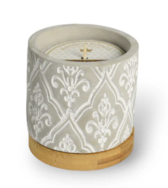 3 oz Damask Stone Candle - Cinnamon Cheer