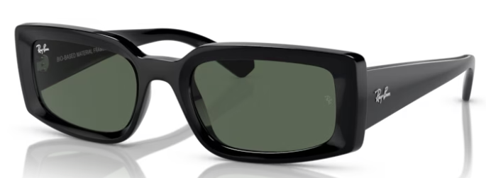 Kiliane Dark Green Lenses on Polished Black Frame