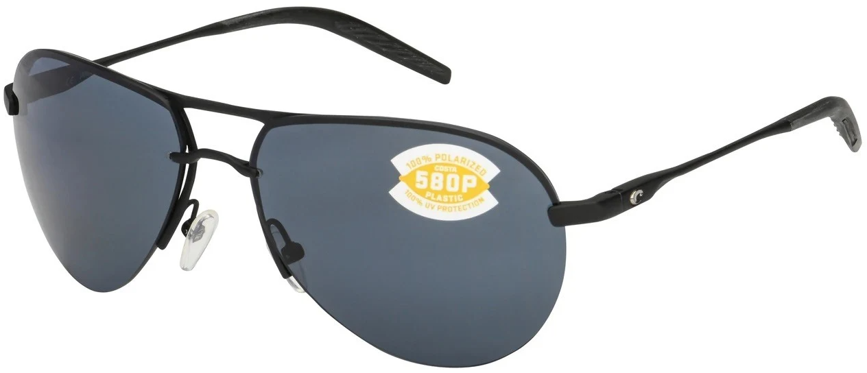 Helo Black Aviator Metal Matte Black / Gray 580P