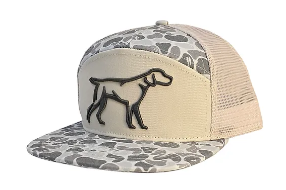 Green Backwoods Camo 7 Panel 3D Puff