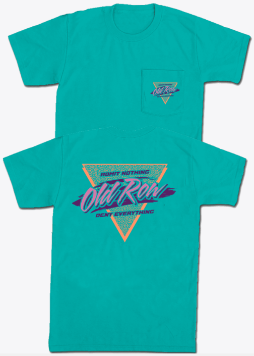 Retro Triangle Pocket Tee - Seafoam