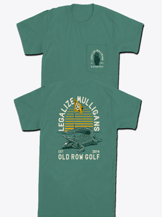 Legalize Mulligans Gator Pocket Tee - Green