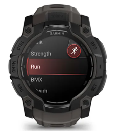 Instinct® 3 – 50 mm, AMOLED - Black with Charcoal Band