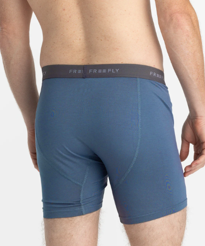 Men's Bamboo Motion Boxer Brief - Slate Blue