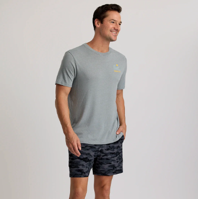 Men's Lined Active Breeze Short - 5.5" - Seasmoke Camo Black