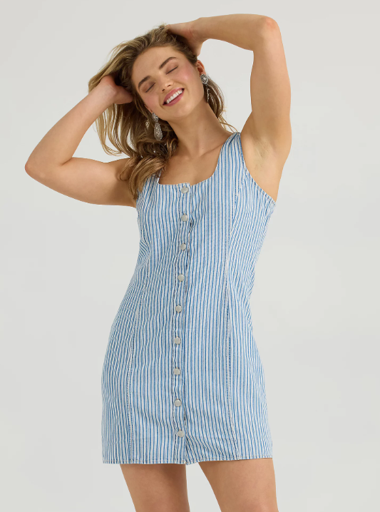 Women's Wrangler Western Button-Down Denim Dress Women's Wrangler Western Button-Down Denim Dress