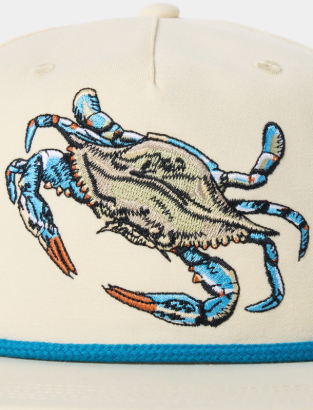 Blue Crab Hat Ivory