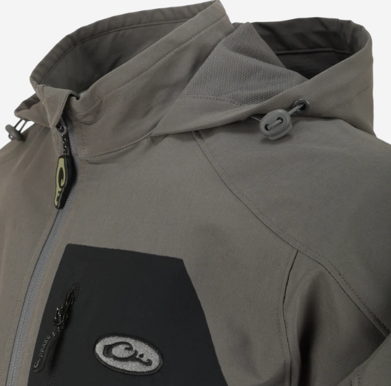 Rain Brake Lightweight Solid Softshell Jacket - Old School Black