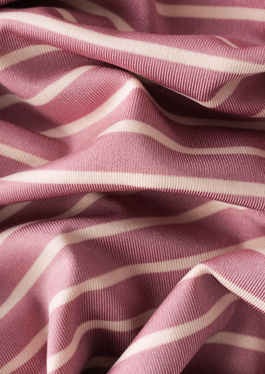 The Newbie Polo - Dusty Pink Stripe