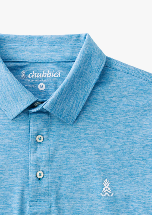 The Deep Sea Fishin' Polo - Bright Blue