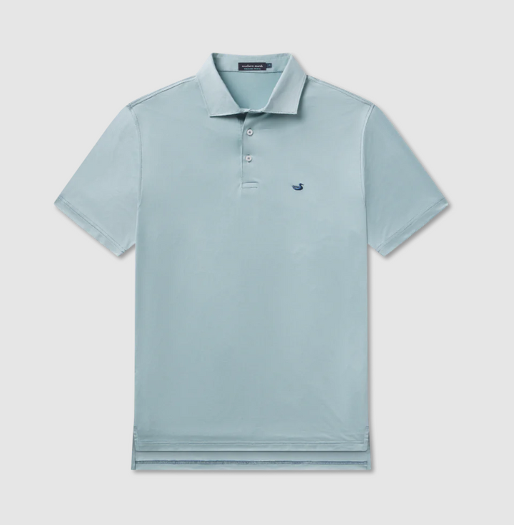 Bermuda Performance Polo - Wellington Stripe - Antigua Blue