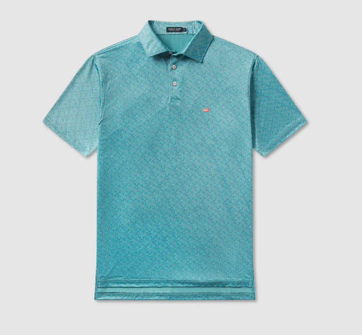 Flyline Performance Polo - Olé Tuesday - Teal & Navy
