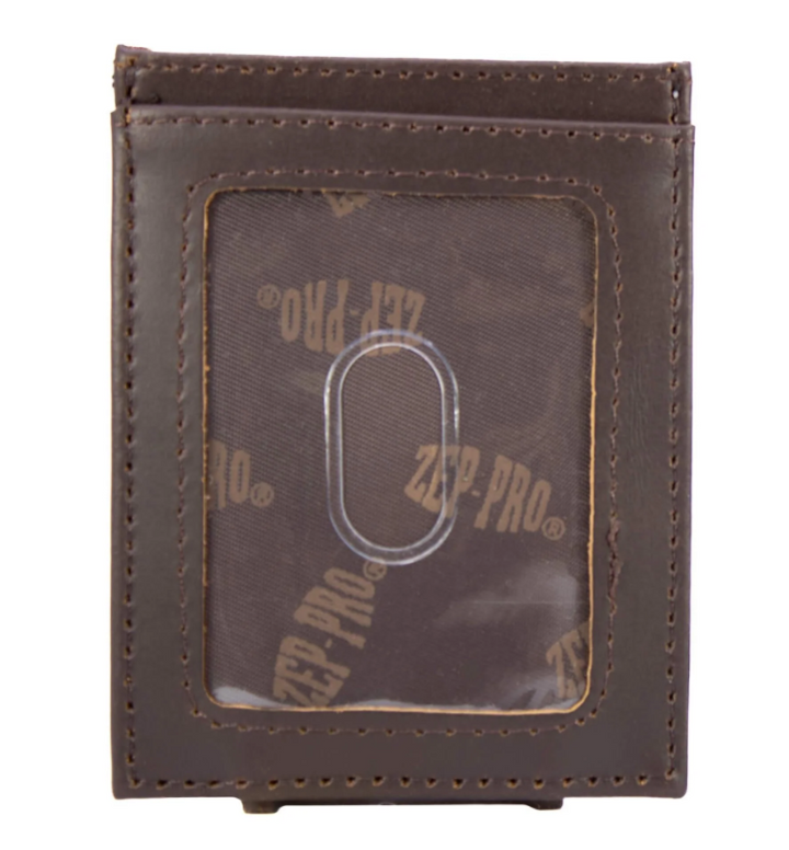 Brown Old School Camo Front Pocket Wallet - Buck Concho
