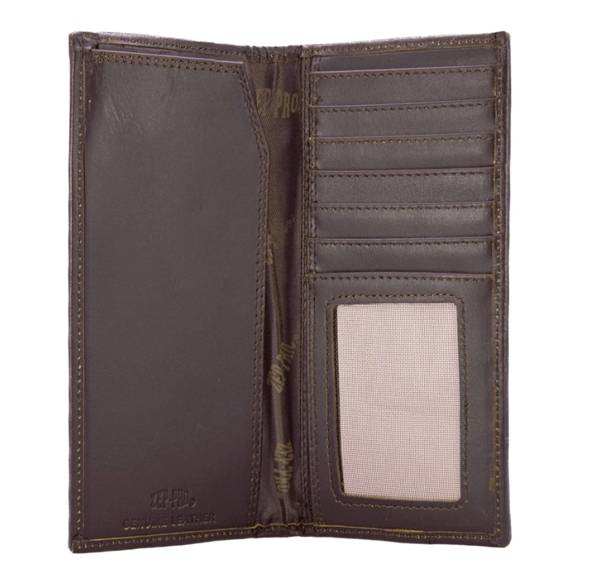 Brown Old School Camo Roper Wallet - Shotshell Concho