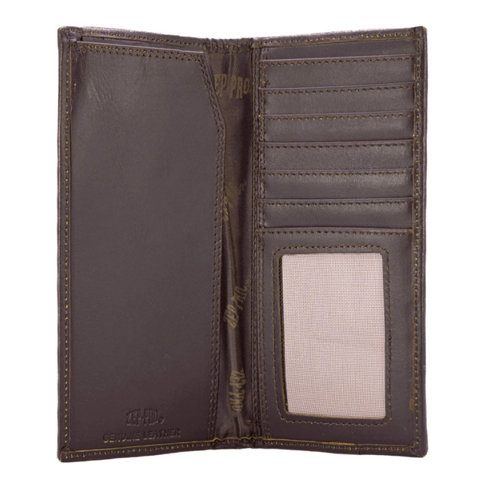 Brown Old School Camo Roper Wallet - Mallard Concho