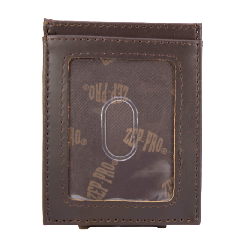 Brown Old School Camo Front Pocket Wallet - Mallard Concho