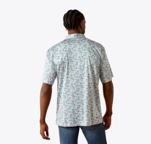 Charger 2.0 Printed Polo - Grey Heather