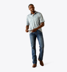 Charger 2.0 Printed Polo - Grey Heather