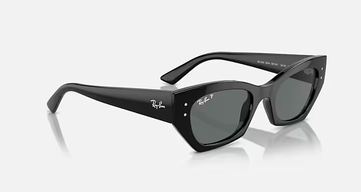Zena Dark Grey Lenses on Polished Black Frame