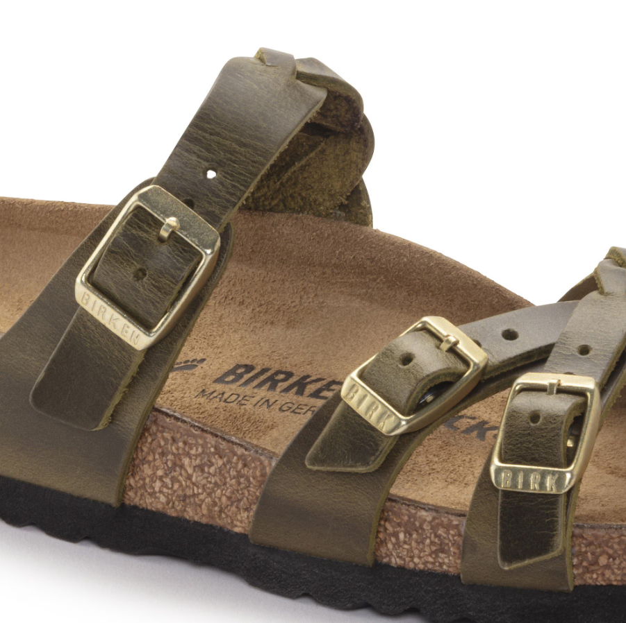 Franca Braided Oiled Leather - Olive