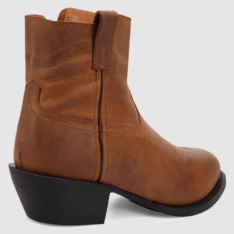 Cabrera Leather Side Zip Boot - Tan