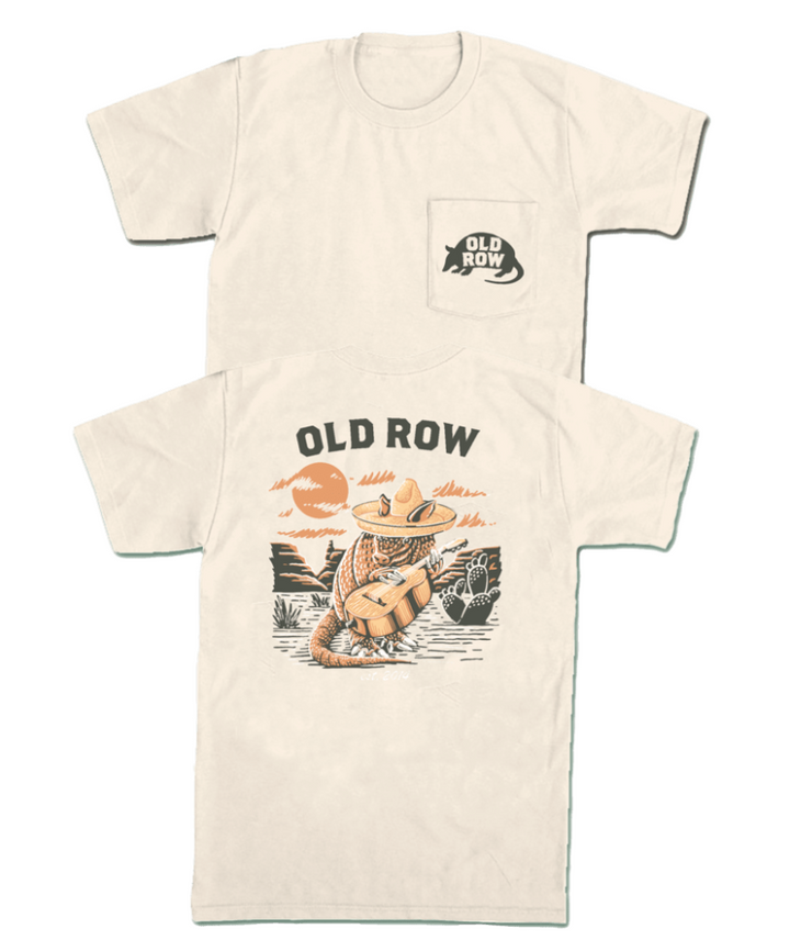 The Armadillo Guitar Pocket Tee - Ivory