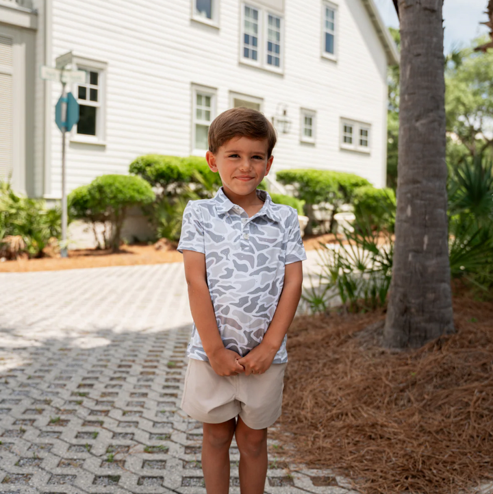 Youth Polo - White Camo