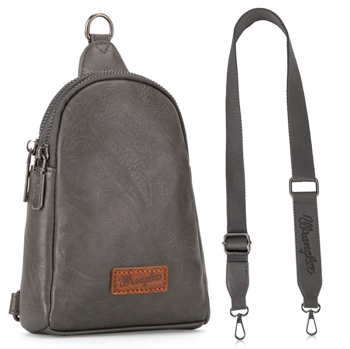 Wrangler Sling Crossbody Bag - Grey