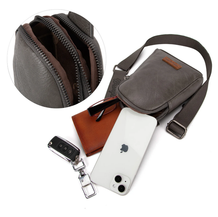 Wrangler Sling Crossbody Bag - Grey