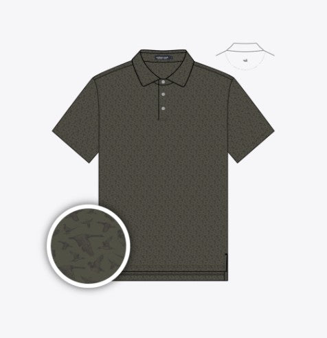 Flyline Performance Polo - In Flight - Dark Olive