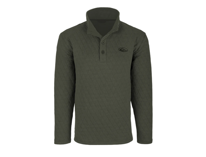Delta Quilted Sweatshirt - Kalamata Olive Heather