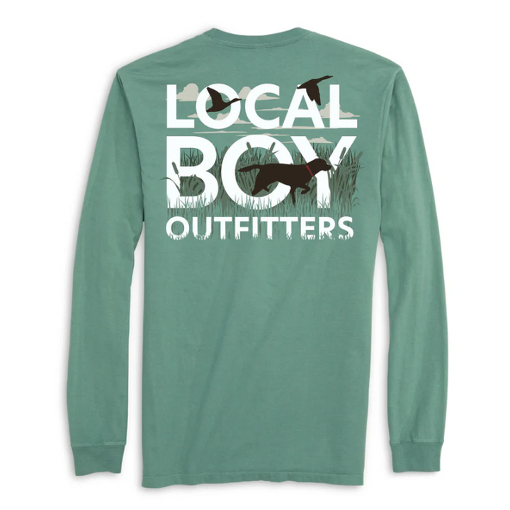 Text and Tail LS Tee - Light Green