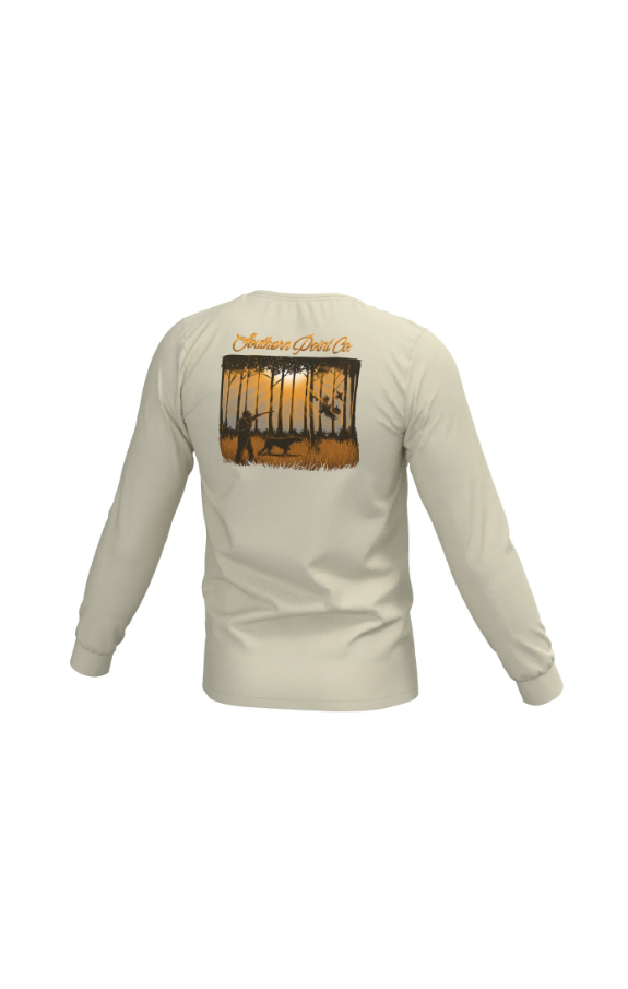 In the Pines Long Sleeve Pocket Tee - Cloud Cream